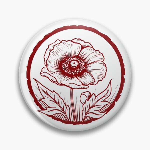 Item preview, Poppy image in a single changeable color 0002 - Different logo size, position, color? Email me -  designed and sold by Picture-Art.