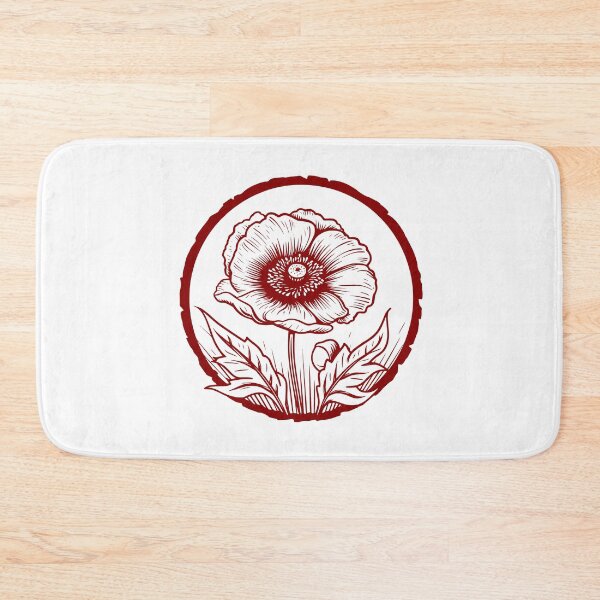 Item preview, Poppy image in a single changeable color 0002 - Different logo size, position, color? Email me -  designed and sold by Picture-Art.