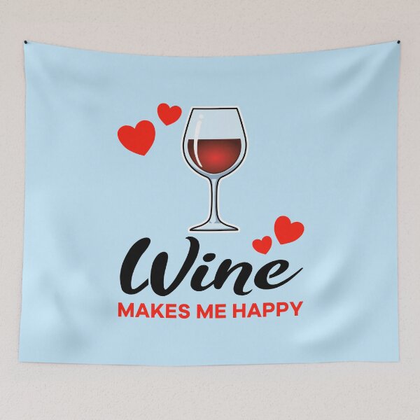 Artikelvorschau, Red Wine makes me happy entworfen und verkauft von jonmlam.