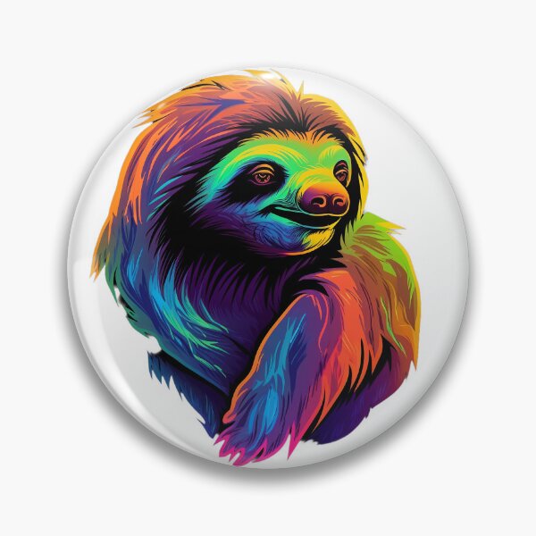 Item preview, sloth as colorful as a rainbow - Different logo size, position? Email me -  designed and sold by Picture-Art.