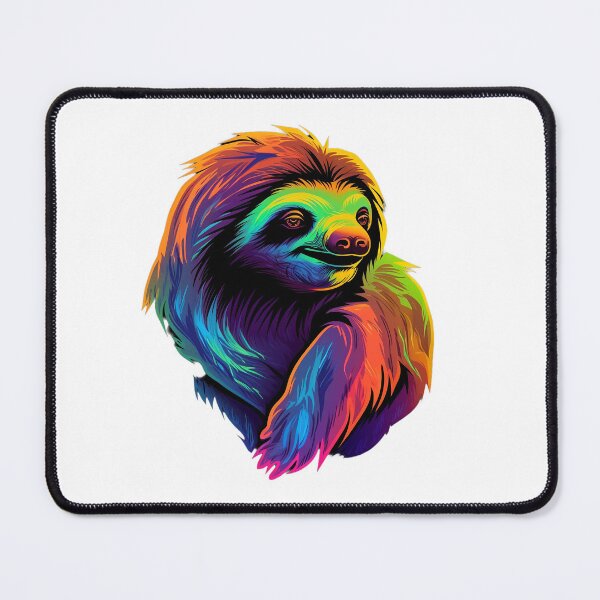 Item preview, sloth as colorful as a rainbow - Different logo size, position? Email me -  designed and sold by Picture-Art.