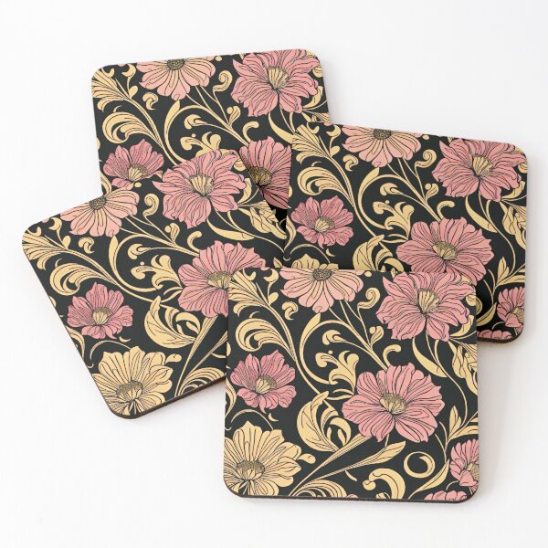 Item preview, Vintage Botanical Tapestry | Art Nouveau Floral pattern designed and sold by FridayArtStudio.