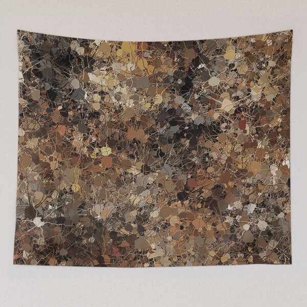 Aperçu de l'œuvre Rich Spider Mottled Abstract in Multiple Shades of Brown créée et vendue par Trevor Hirst.