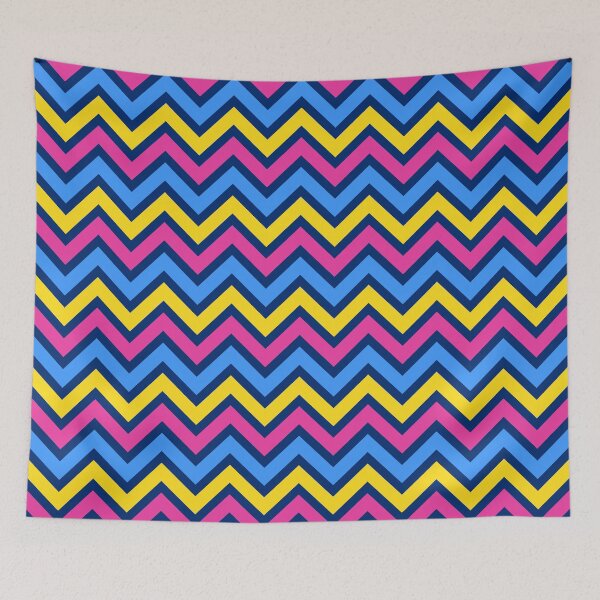 Item preview, Blue Pink Yellow Chevron Pattern designed and sold by Aetherier.