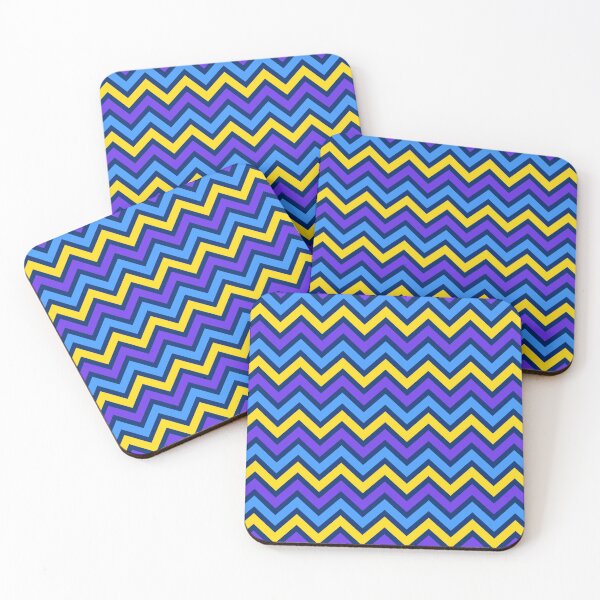 Item preview, Purple Blue Yellow Chevron Pattern designed and sold by Aetherier.