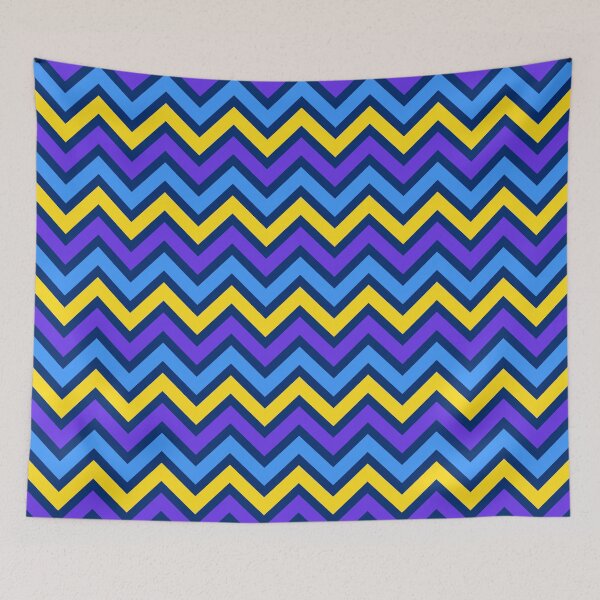Item preview, Purple Blue Yellow Chevron Pattern designed and sold by Aetherier.