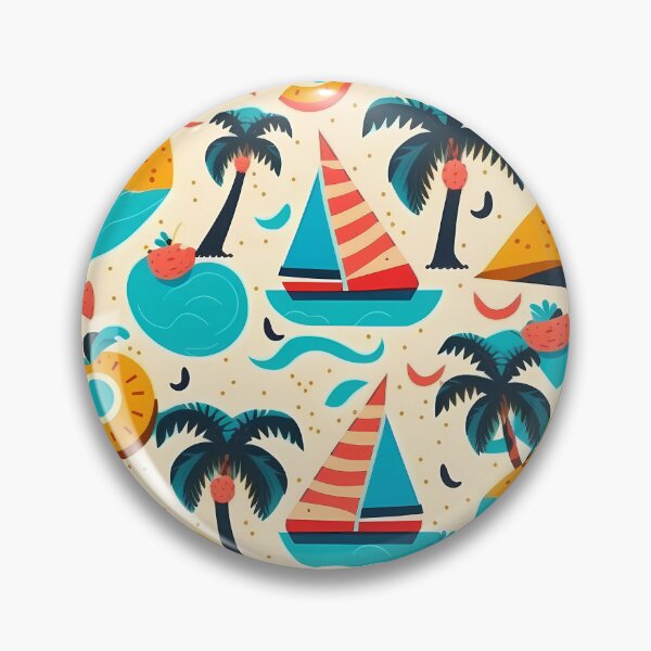 Item preview, Summer cute seamless pattern palm trees beach designed and sold by LUEE-Design.