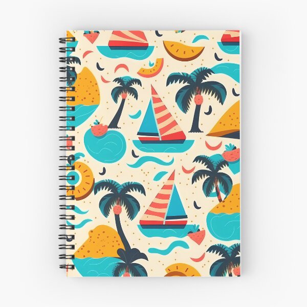 Item preview, Summer cute seamless pattern palm trees beach designed and sold by LUEE-Design.