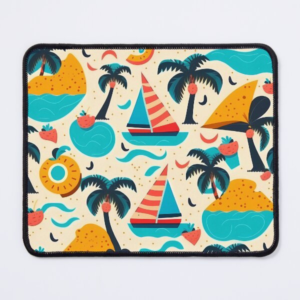 Item preview, Summer cute seamless pattern palm trees beach designed and sold by LUEE-Design.