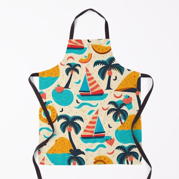Item preview, Summer cute seamless pattern palm trees beach designed and sold by LUEE-Design.