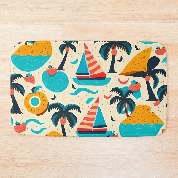 Item preview, Summer cute seamless pattern palm trees beach designed and sold by LUEE-Design.