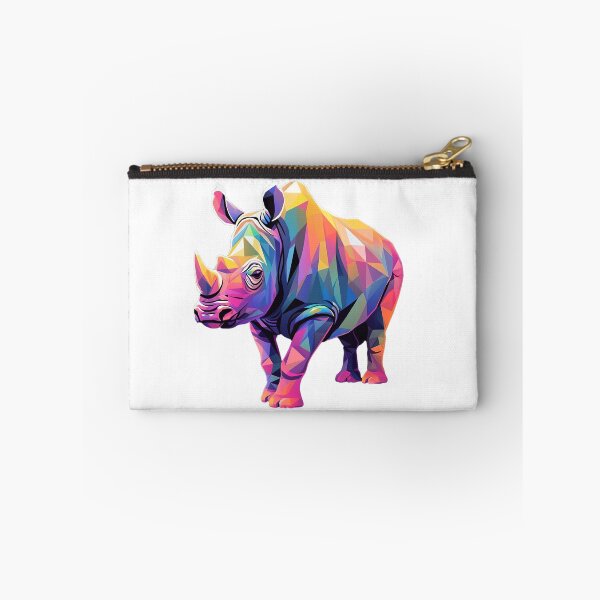 Item preview, rhino as colorful as a rainbow - Different logo size, position? Email me -  designed and sold by Picture-Art.