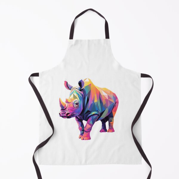 Item preview, rhino as colorful as a rainbow - Different logo size, position? Email me - designed and sold by Picture-Art.