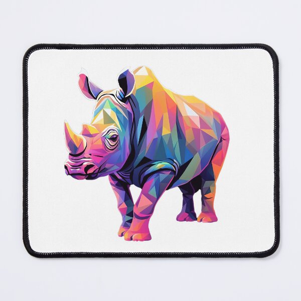Item preview, rhino as colorful as a rainbow - Different logo size, position? Email me - designed and sold by Picture-Art.