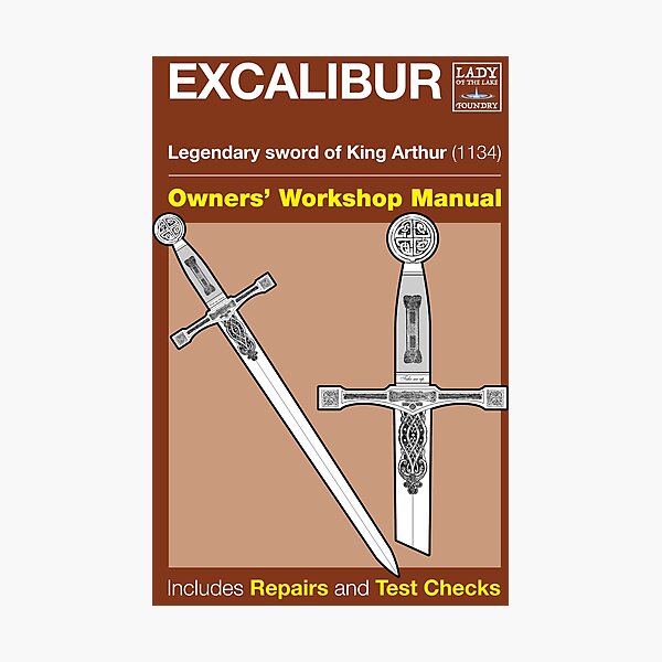 King Sword Wall Art Redbubble - excalibur sword roblox