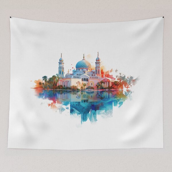 Item preview, colorful fantasy collage of known buildings - Different logo size, position? Email me -  designed and sold by Picture-Art.