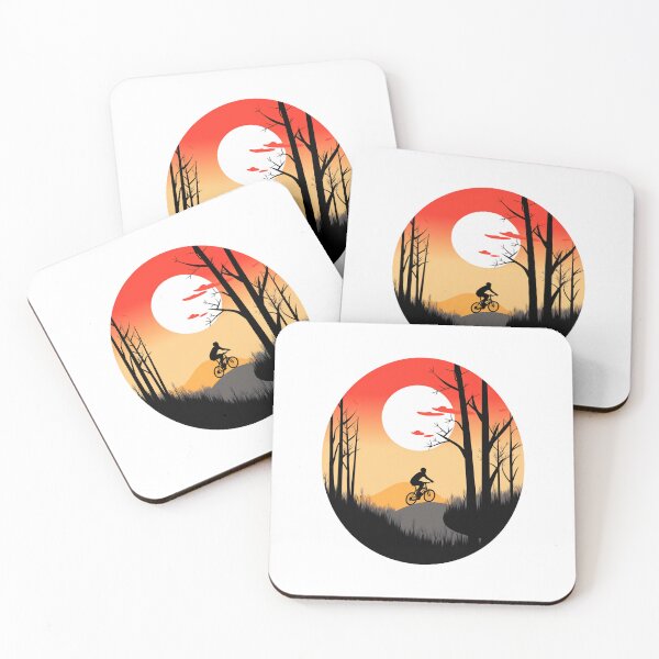 Item preview, sundown over landscape with bicycle - Different logo size, position? Email me -  designed and sold by Picture-Art.
