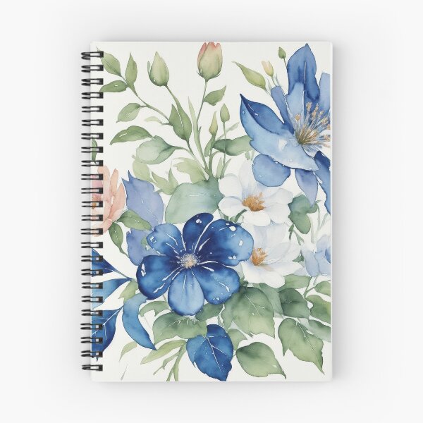 Item preview, Watercolor Blue and Green Pastel Floral Pattern designed and sold by DeevaValli.