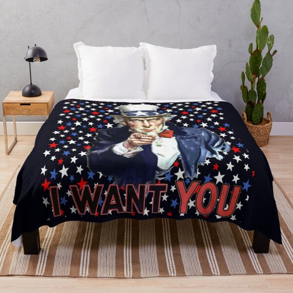 Item preview, Uncle Sam I Want You With Star Pattern Background designed and sold by taiche.
