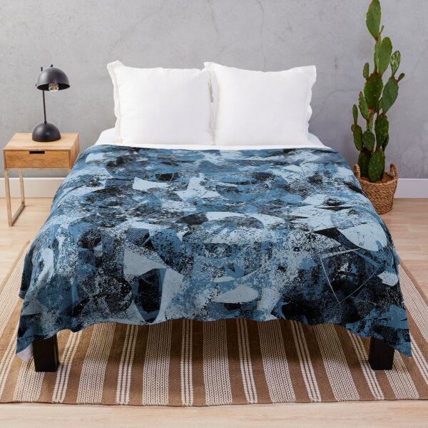 Item preview, Blue and Black Textured Abstract designed and sold by Trevor Hirst.