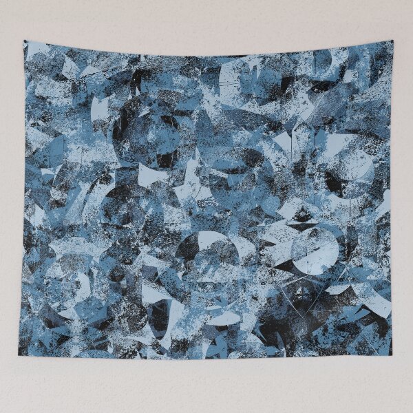 Item preview, Blue and Black Textured Abstract designed and sold by Trevor Hirst.