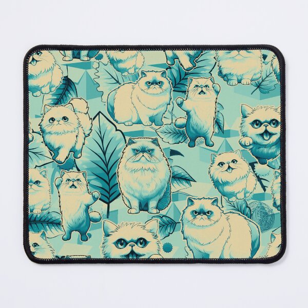 Item preview, Cat #10 design, Cat fabric design, Cat Mom Gift, Pets, Kids gift, Ideal pet gift, warm aqua colours designed and sold by Andimoot.