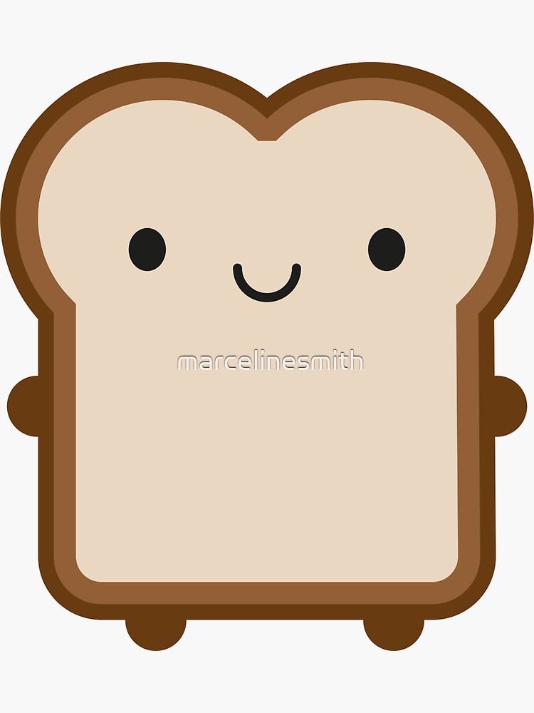 Thumbnail 3 of 3, Sticker, Kawaii Bread / Toast designed and sold by marcelinesmith.
