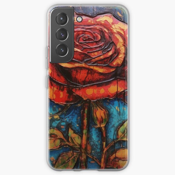 Art Brut Orange Rose  Samsung Galaxy Soft Case