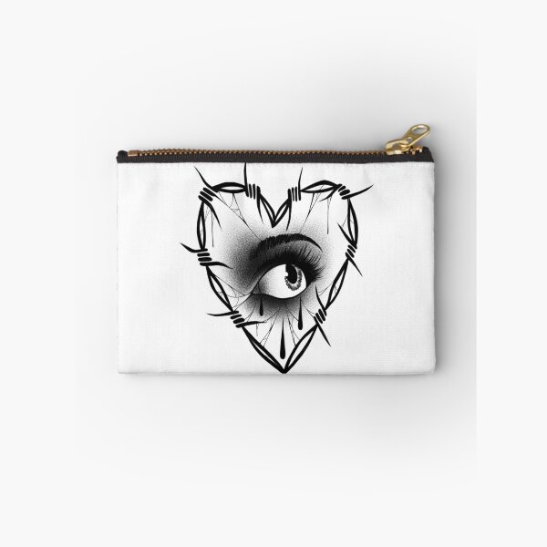 Item preview, blackwork eye barbed wire crying tattoo dotwork dark edgy designed and sold by TellMeWear.