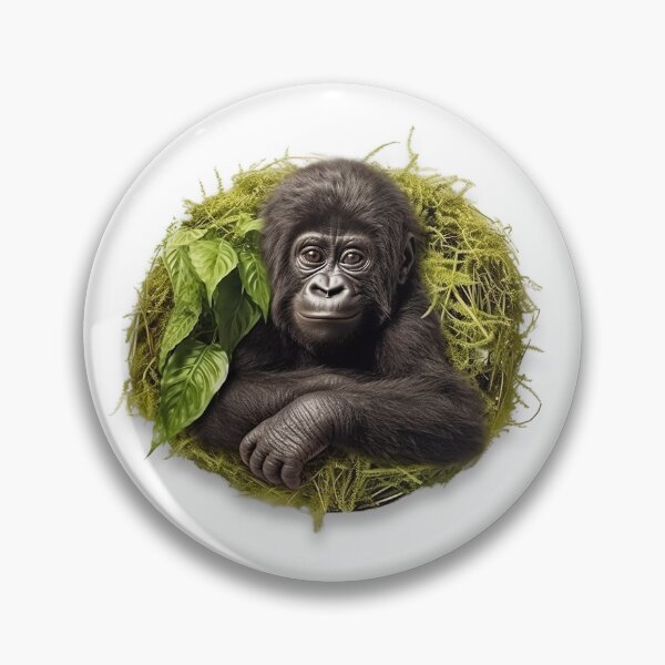 Artikelvorschau, young gorilla in jungle - Different logo size, position? Email me - entworfen und verkauft von Picture-Art.