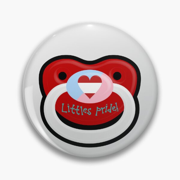 Item preview, ABDL / Little Pride Symbol Pacifier Design (Bordered + Text) designed and sold by Ella Jameson.