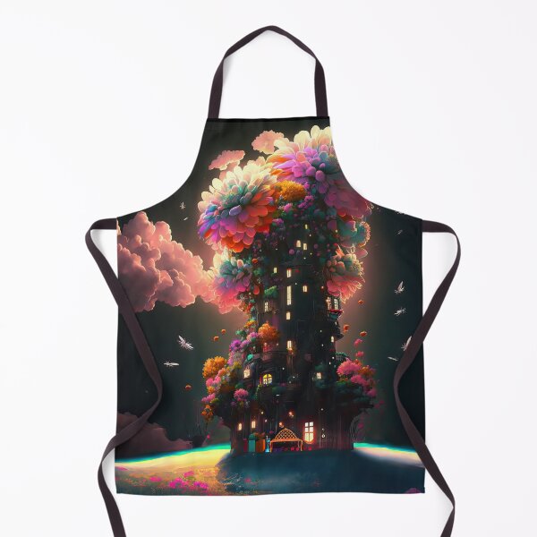 Item preview, Flower Tower - Surreal, Vibrant and Fantastical Tower of Flowers in a Fantasy Land - Very High Resolution - Original Artwork designed and sold by CloudofKnowing.