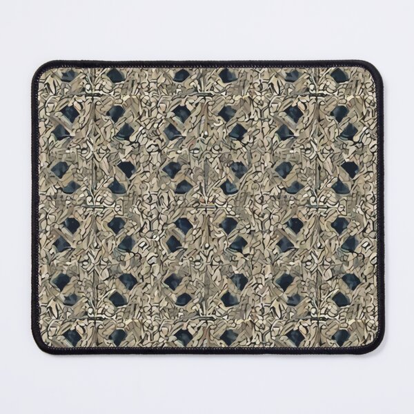 Item preview, Retro Tile Pattern dark beige shades with very dark blue designed and sold by RetroTile.