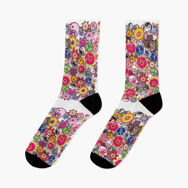 Item preview, Color Hippie Background with Symbols and Flowers designed and sold by origoo.