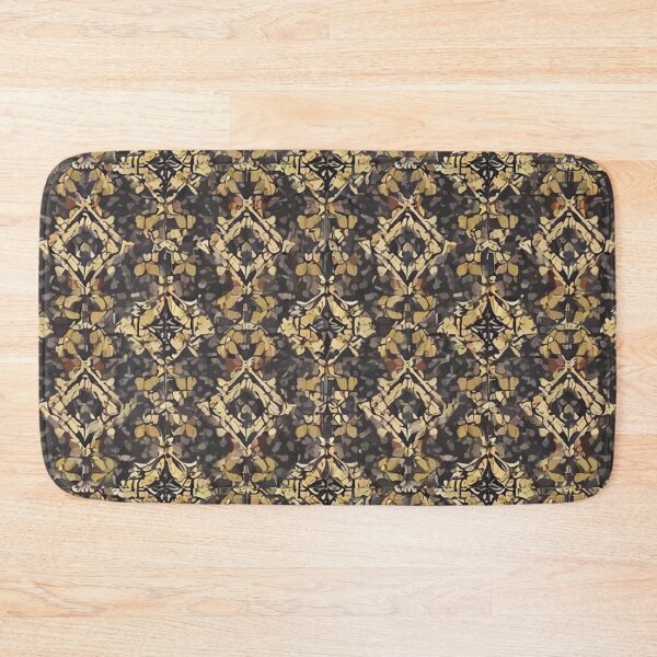 Item preview, Retro Tile Pattern dark brown shades, silver and dark beige shades designed and sold by RetroTile.