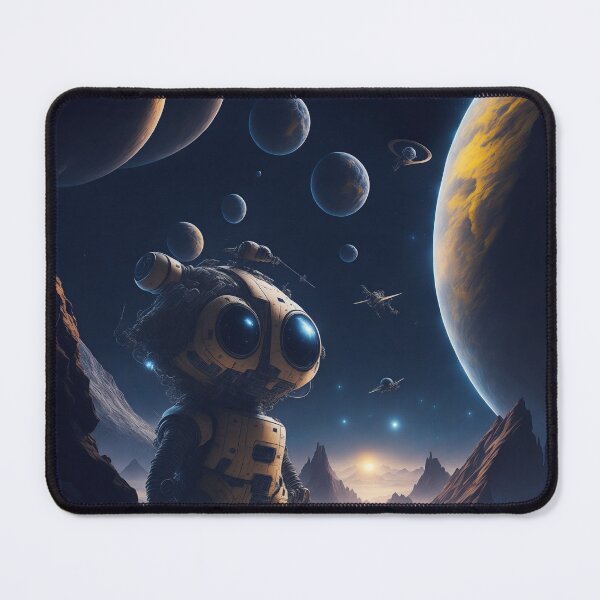 Item preview, The Adventures Begin: Wall-E, Eve, and the Robots in a Spectacular Space Poster designed and sold by RedArtG09.