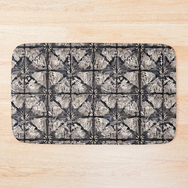 Item preview, Retro Tile Pattern silver shades and milky white designed and sold by RetroTile.