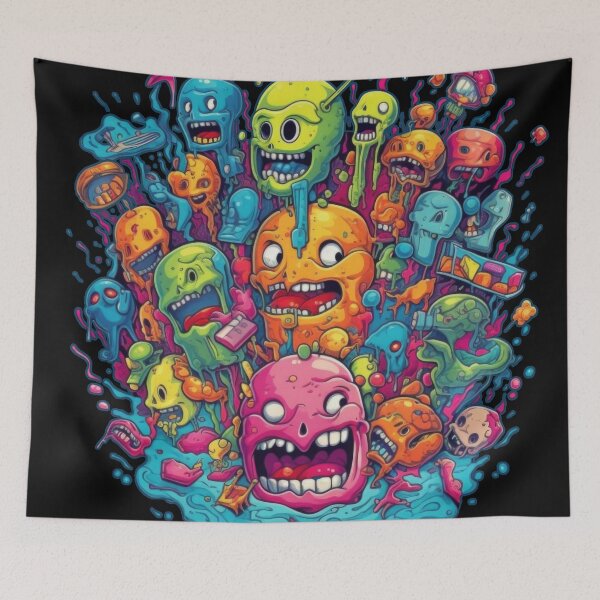 Item preview,  - Halloween costume: grimace festival of crazy colorful brain dead brains designed and sold by Pixelboys.