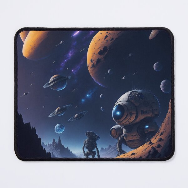 Item preview, A Stellar Poster: Wall-E and Eve Venture into the Unknown of the Cosmos designed and sold by RedArtG09.