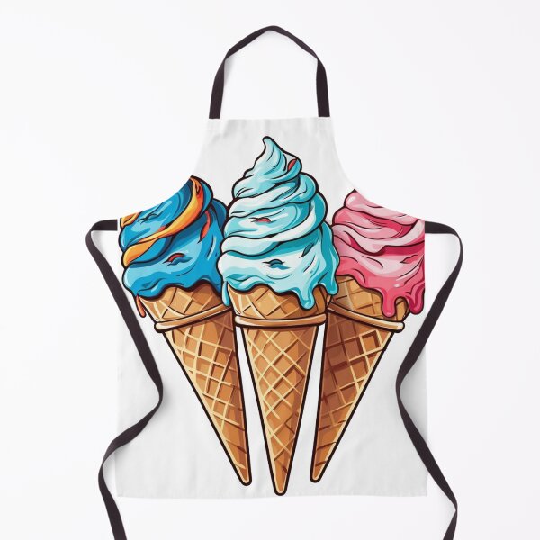 Item preview, Whimsical Delights: Three Colored Ice Cream Cones designed and sold by veinmerch.