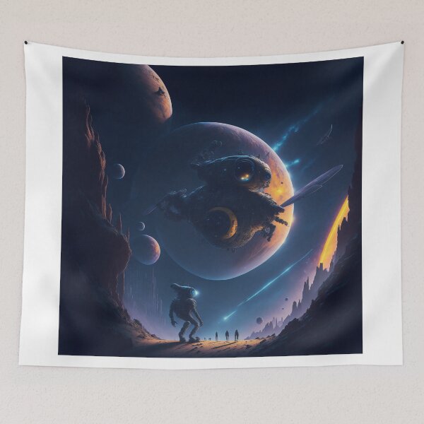 Item preview, Space bound with Wall-E: An Epic Poster of Robots and Galactic Wonders designed and sold by RedArtG09.