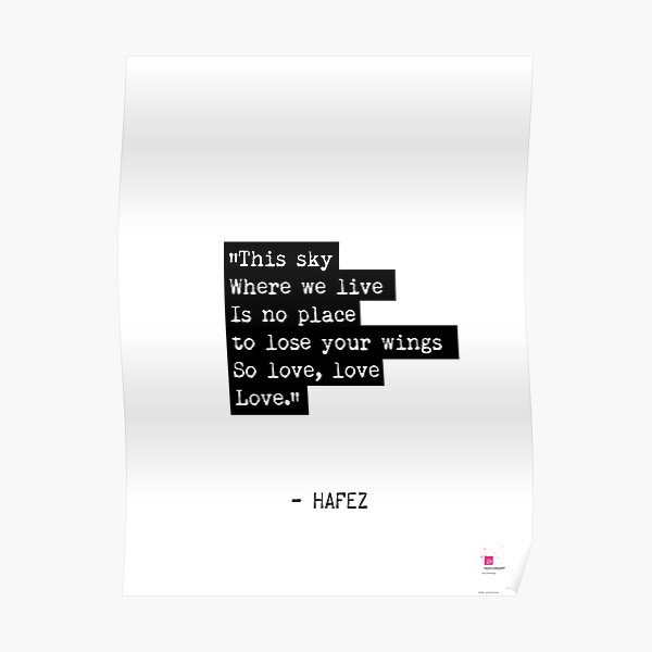 Hafez Persian Quote Poster For Sale By Pagarelov Redbubble