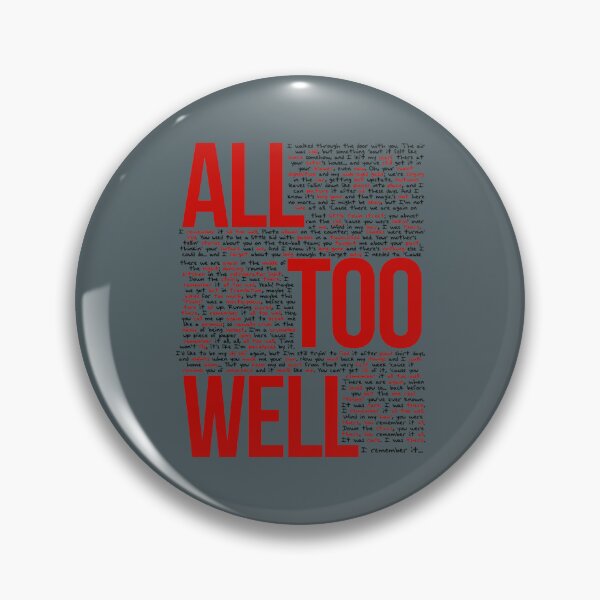 Item preview, All Too Well (all lyrics) in White designed and sold by Oopsidedesign.