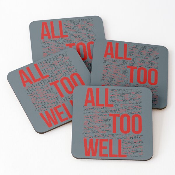 Item preview, All Too Well (all lyrics) in White designed and sold by Oopsidedesign.