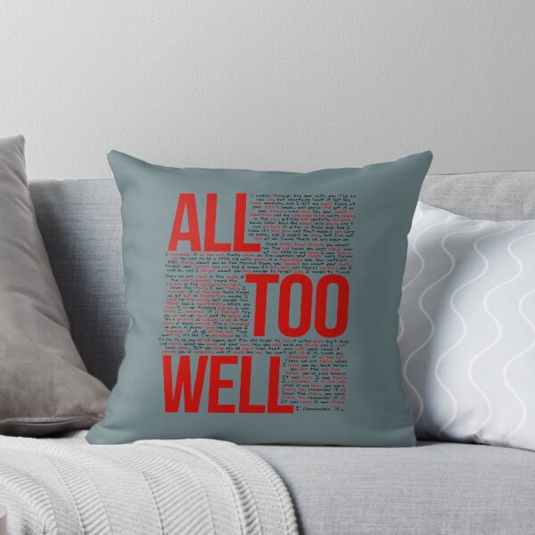Item preview, All Too Well (all lyrics) in White designed and sold by Oopsidedesign.