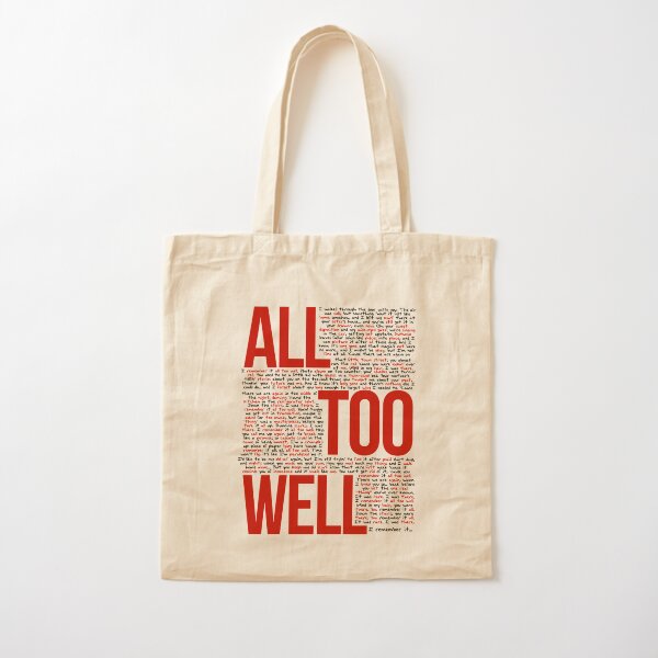 Aperçu de l'œuvre All Too Well (toutes les paroles) en blanc créée et vendue par Oopsidedesign.
