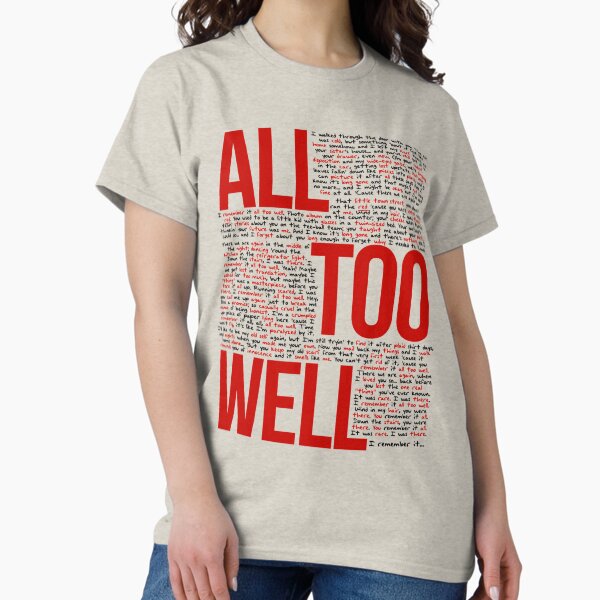 Item preview, All Too Well (all lyrics) in White designed and sold by Oopsidedesign.
