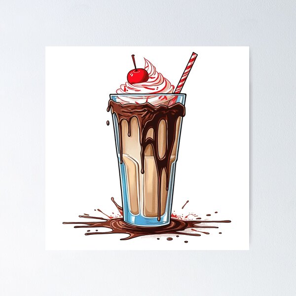 Item preview, Decadent Delight: Indulge in the Divine Chocolate Milkshake Experience designed and sold by veinmerch.