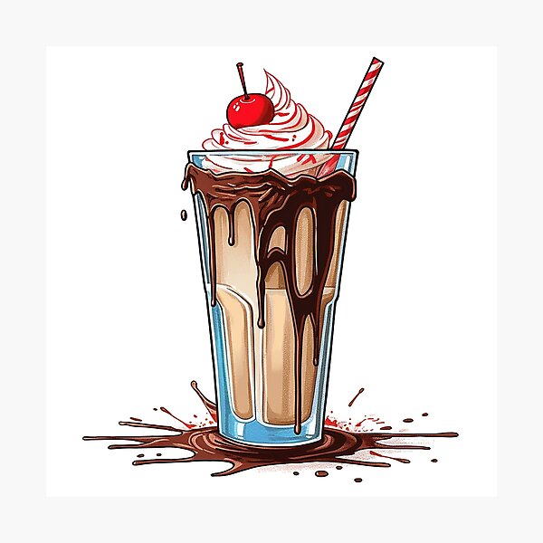 Item preview, Decadent Delight: Indulge in the Divine Chocolate Milkshake Experience designed and sold by veinmerch.
