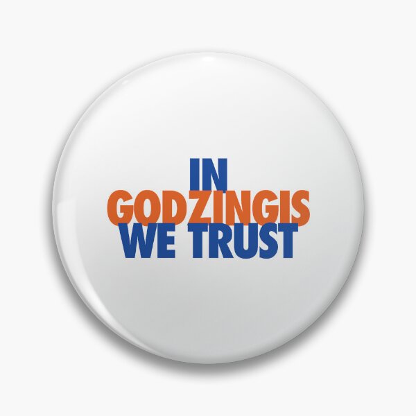 Item preview, In Godzingis We Trust (BlueOrange) Fitted designed and sold by EzmeliAppare.